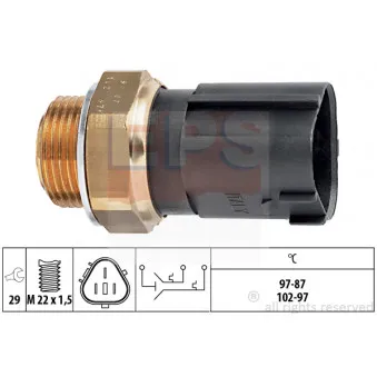 Interrupteur de température, ventilateur de radiateur EPS 1.850.690