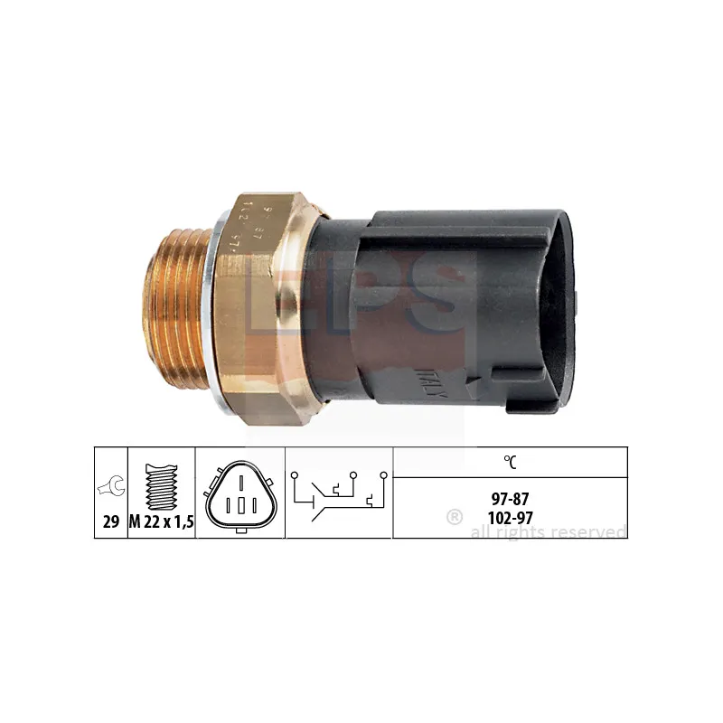 Interrupteur de température, ventilateur de radiateur EPS 1.850.690