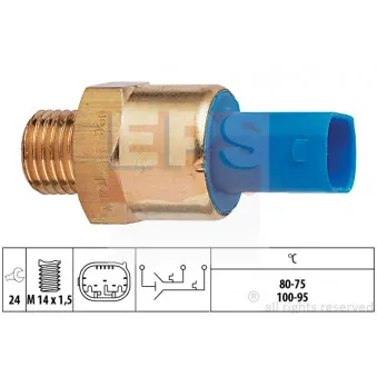 Interrupteur de température, ventilateur de radiateur EPS 1.850.694