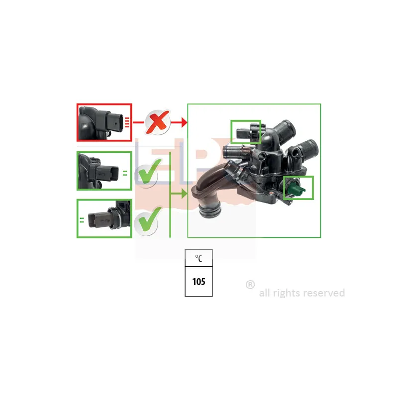 Thermostat, liquide de refroidissement EPS 1.880.866