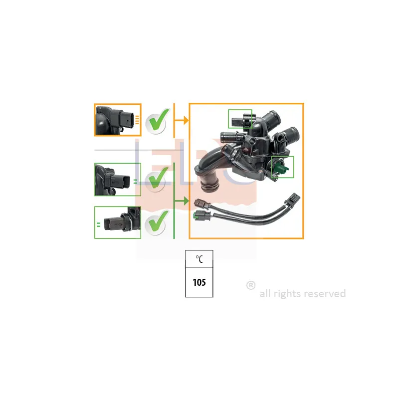 Thermostat, liquide de refroidissement EPS 1.880.866K