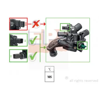 Thermostat, liquide de refroidissement EPS 1.880.927