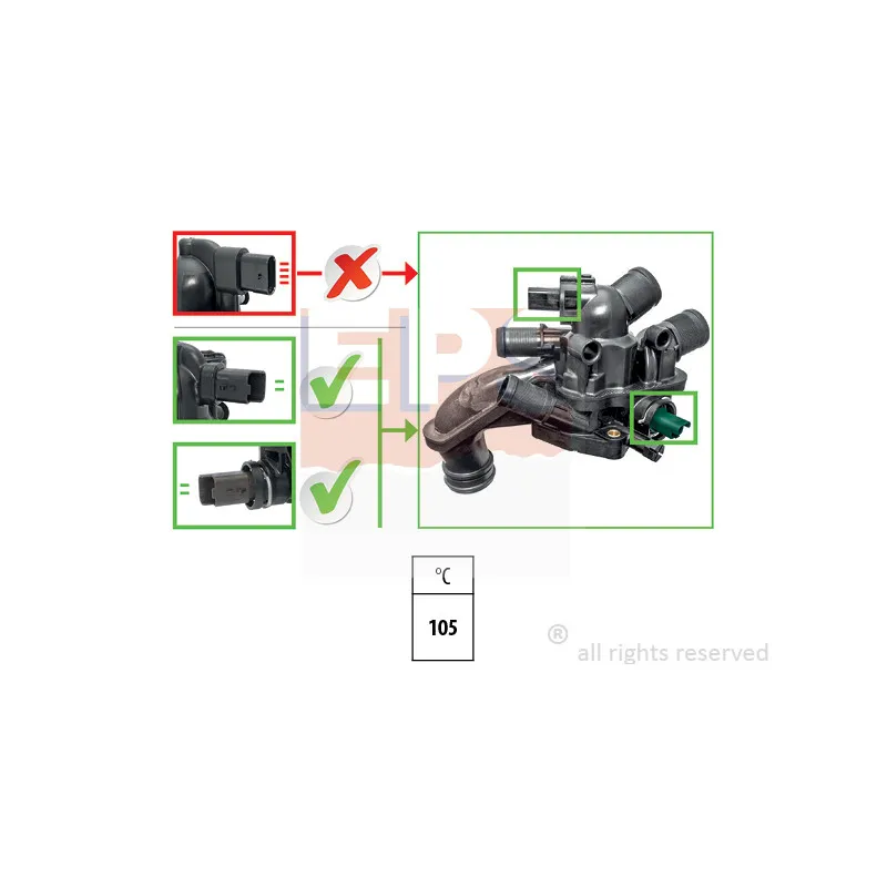 Thermostat, liquide de refroidissement EPS 1.880.927