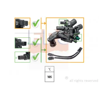 Thermostat, liquide de refroidissement EPS 1.880.927K