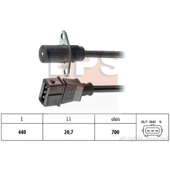 Capteur d'angle, vilebrequin EPS 1.953.022