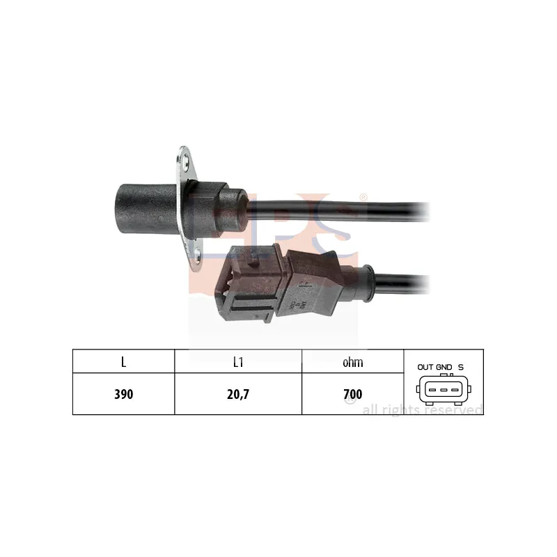 Capteur d'angle, vilebrequin EPS 1.953.270