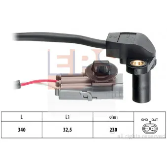 Capteur d'angle, vilebrequin EPS 1.953.328