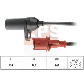 Capteur d'angle, vilebrequin EPS 1.953.356