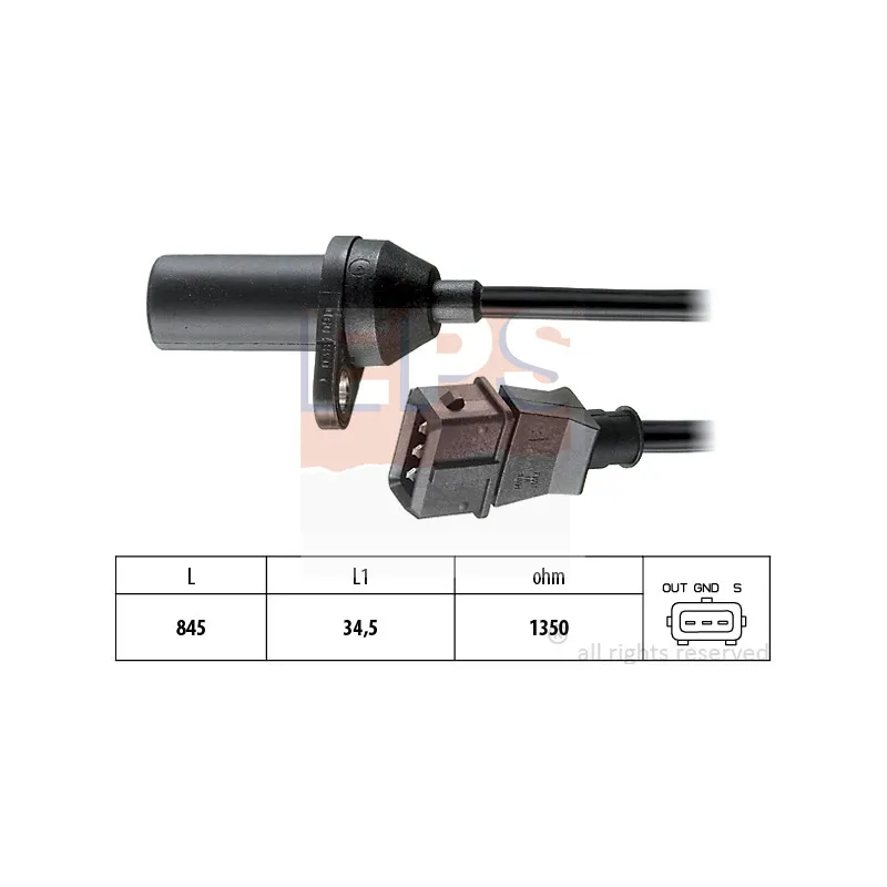 Capteur d'angle, vilebrequin EPS 1.953.381