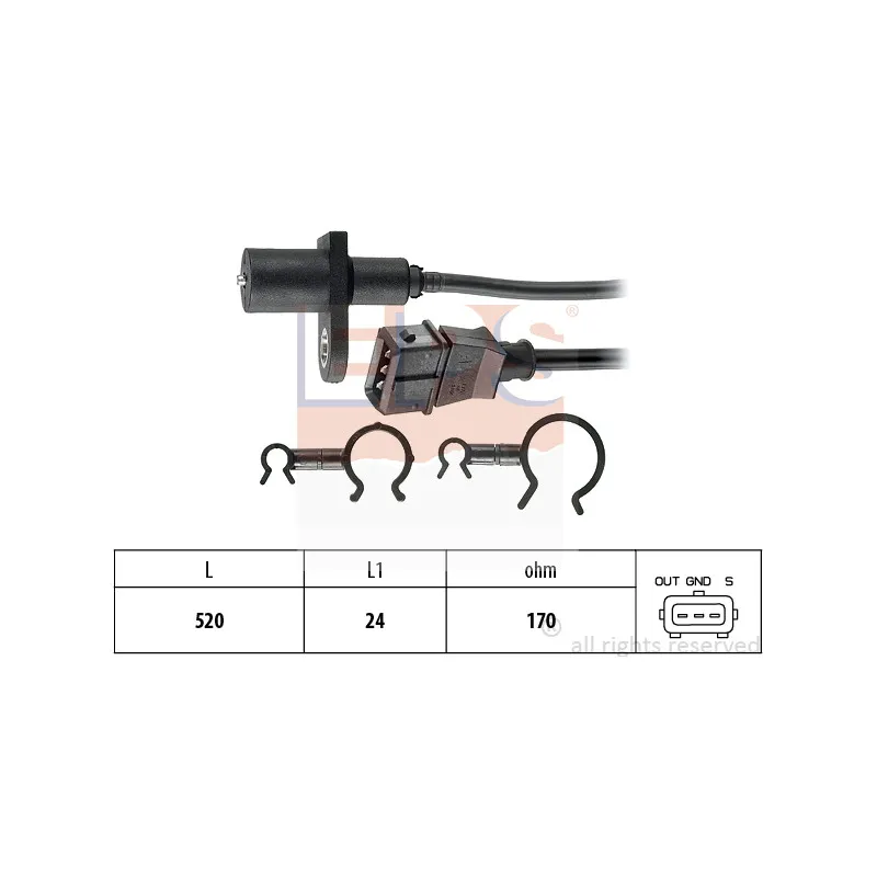Capteur d'angle, vilebrequin EPS 1.953.397