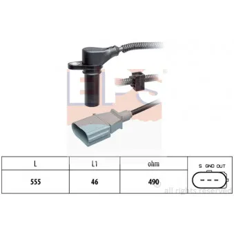 Capteur d'angle, vilebrequin EPS 1.953.505