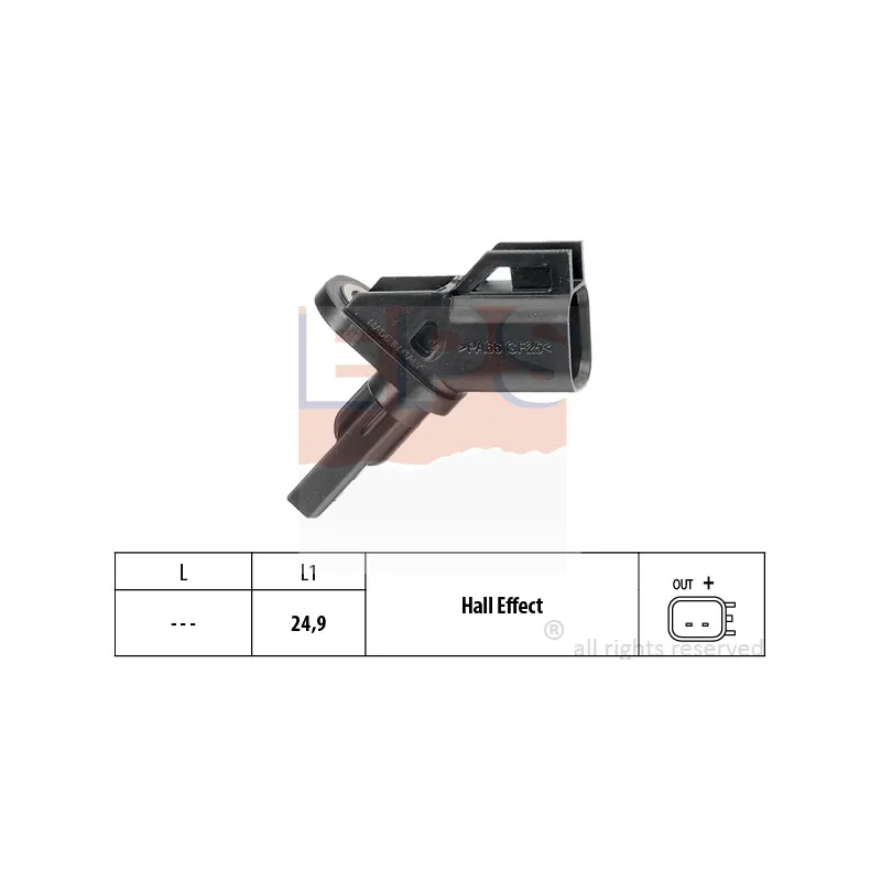 Capteur, vitesse de roue EPS 1.960.001