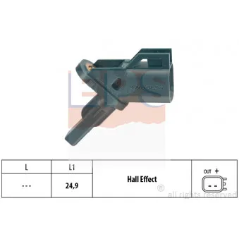 Capteur, vitesse de roue EPS 1.960.002
