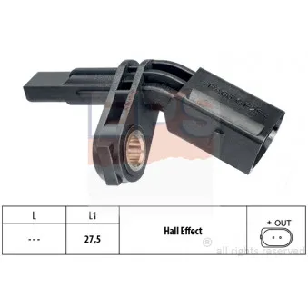 Capteur, vitesse de roue EPS 1.960.007