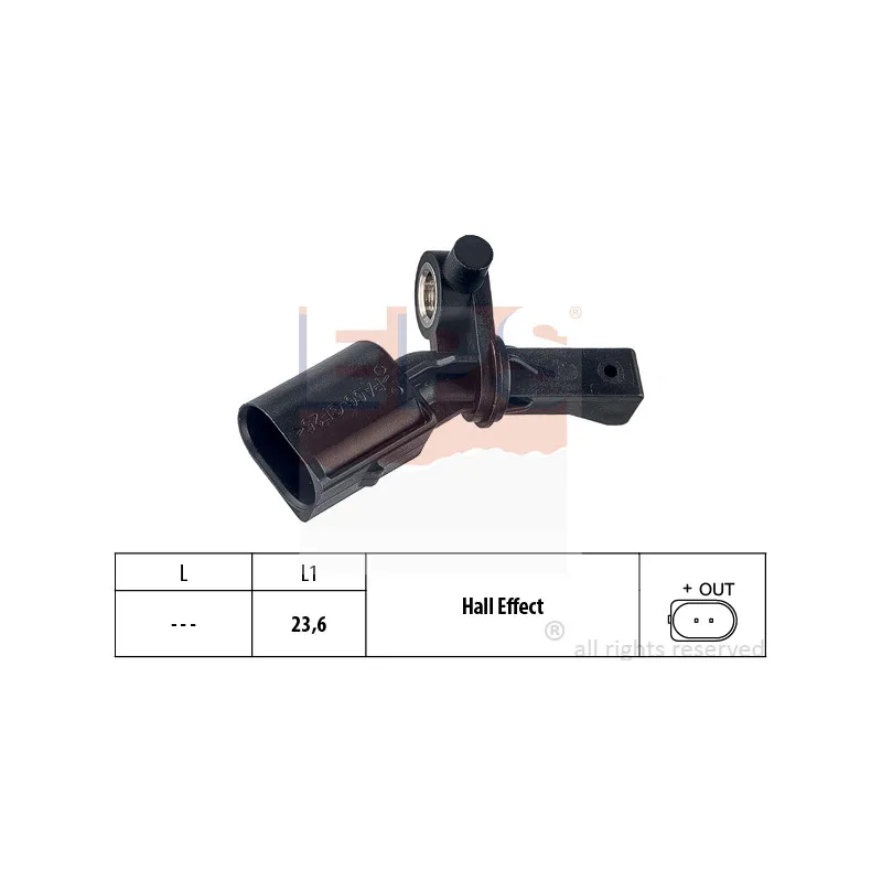 Capteur, vitesse de roue EPS 1.960.012