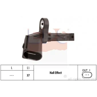 Capteur, vitesse de roue EPS 1.960.014