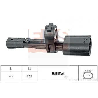 Capteur, vitesse de roue EPS 1.960.017