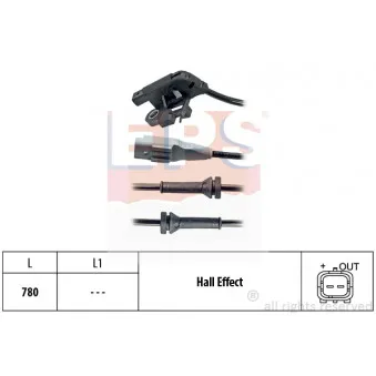 Capteur, vitesse de roue EPS 1.960.032