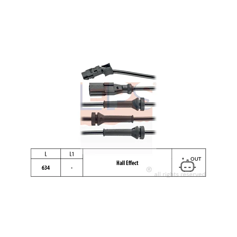 Capteur, vitesse de roue EPS 1.960.056