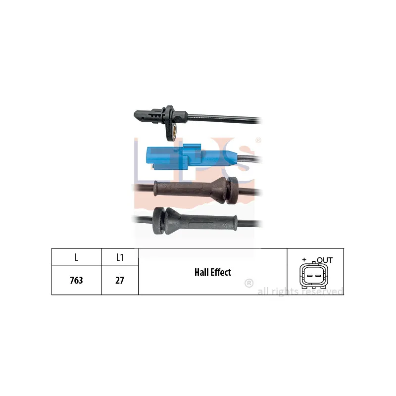 Capteur, vitesse de roue EPS 1.960.060