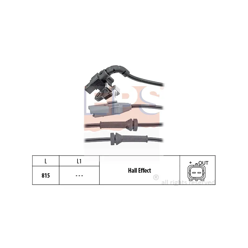 Capteur, vitesse de roue EPS 1.960.063