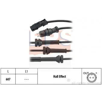Capteur, vitesse de roue EPS 1.960.069