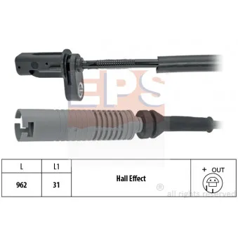 Capteur, vitesse de roue EPS 1.960.077
