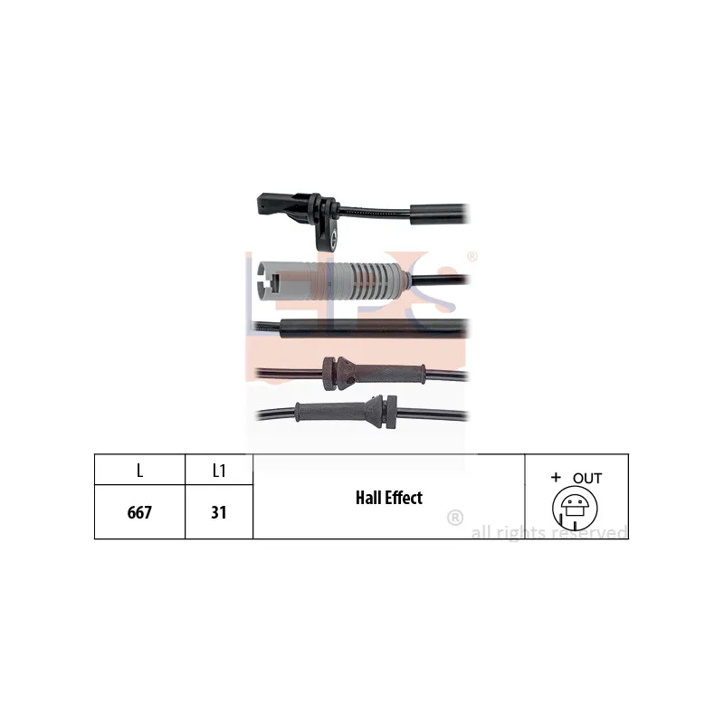 Capteur, vitesse de roue EPS 1.960.089