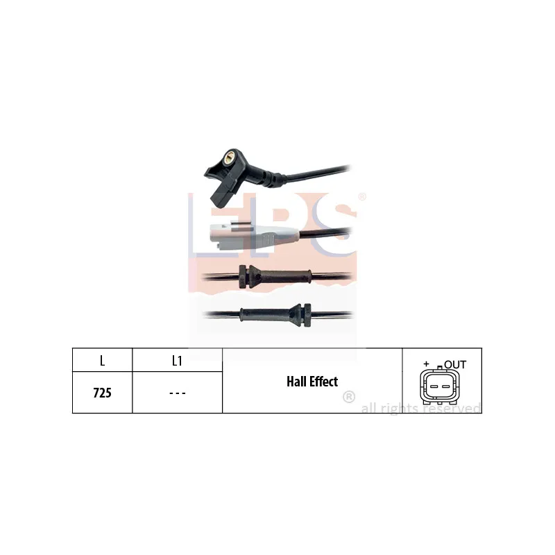 Capteur, vitesse de roue EPS 1.960.092