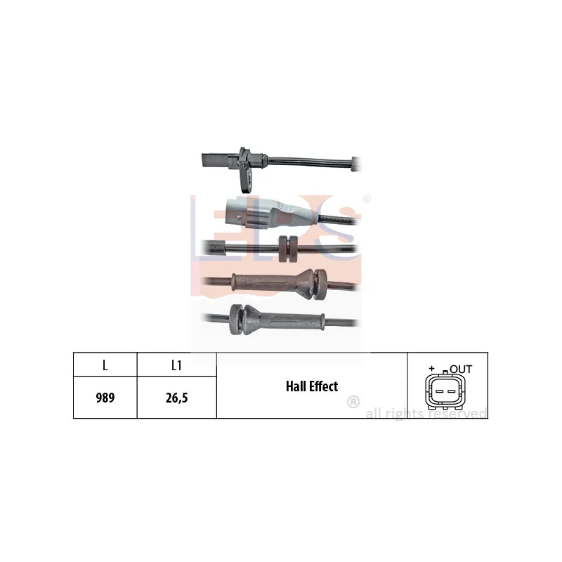 Capteur, vitesse de roue EPS 1.960.096