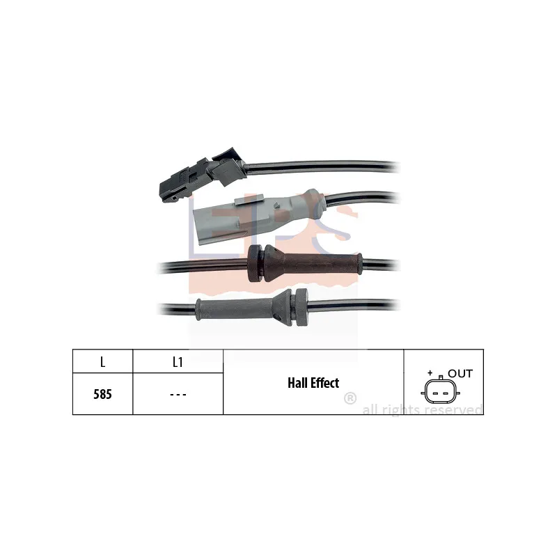 Capteur, vitesse de roue EPS 1.960.144