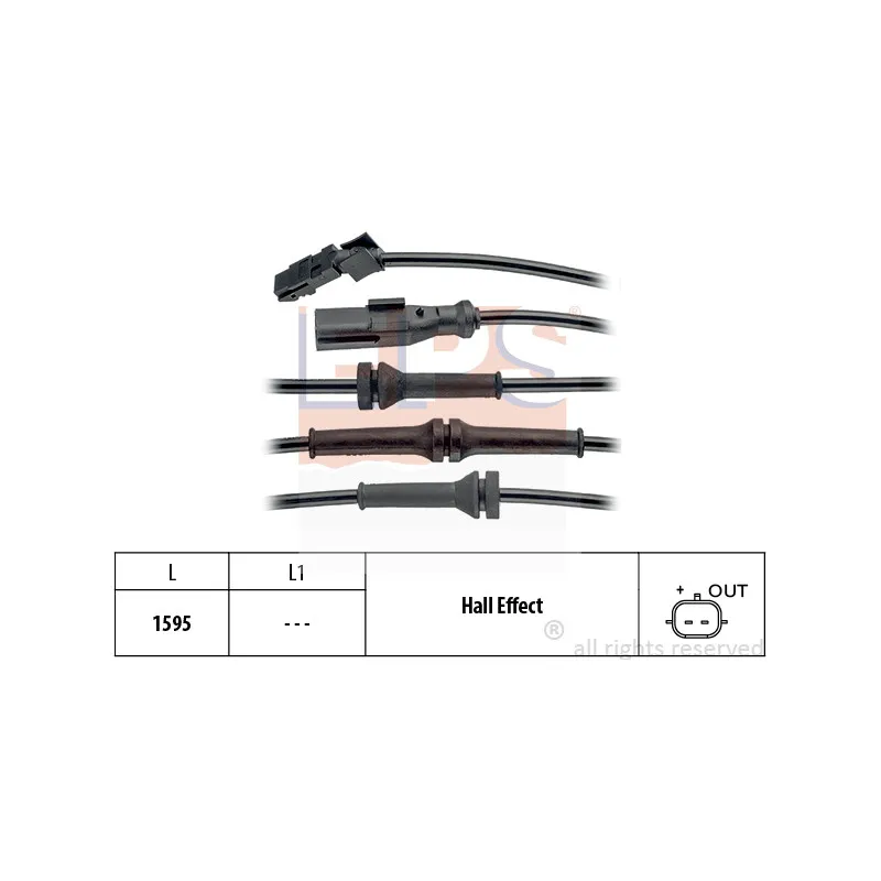 Capteur, vitesse de roue EPS 1.960.145
