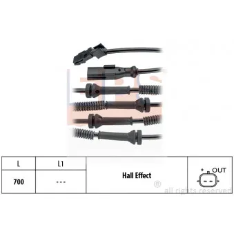 Capteur, vitesse de roue EPS 1.960.146