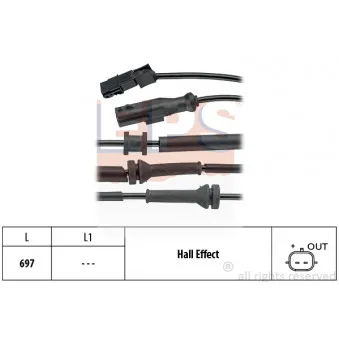 Capteur, vitesse de roue EPS 1.960.147