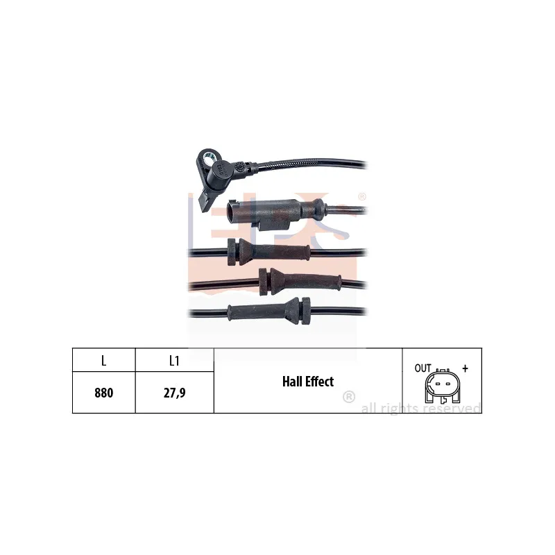 Capteur, vitesse de roue EPS 1.960.163