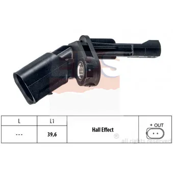 Capteur, vitesse de roue EPS 1.960.175