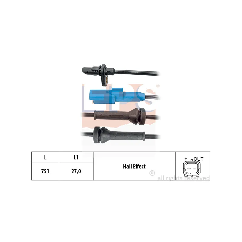 Capteur, vitesse de roue EPS 1.960.182
