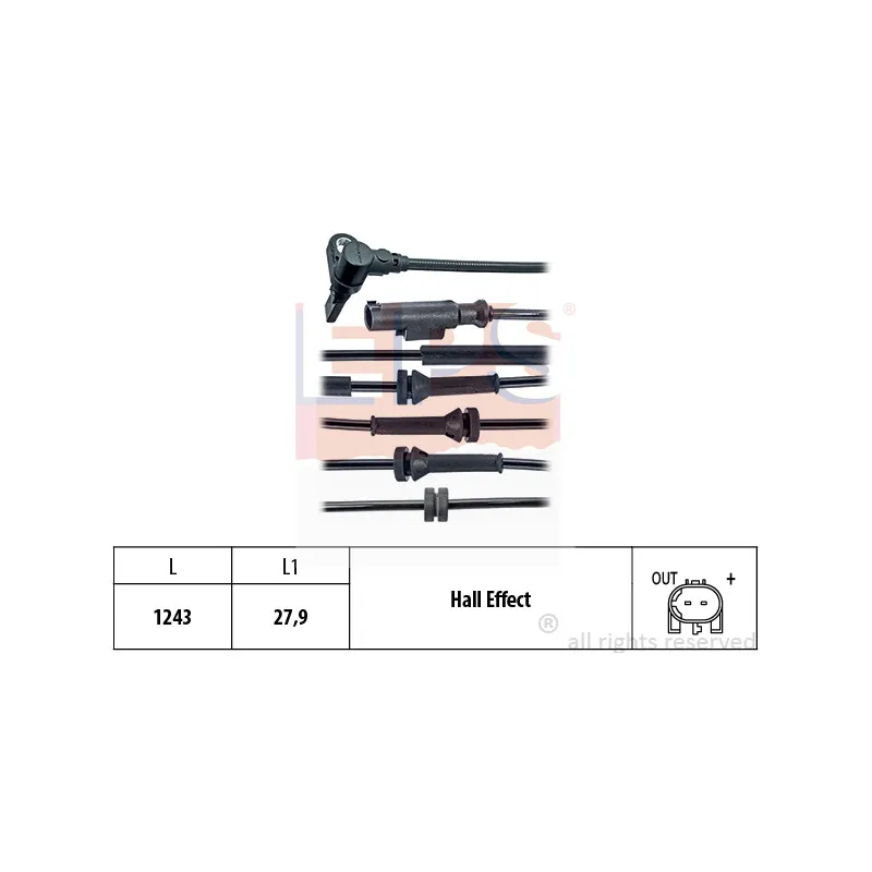 Capteur, vitesse de roue EPS 1.960.184