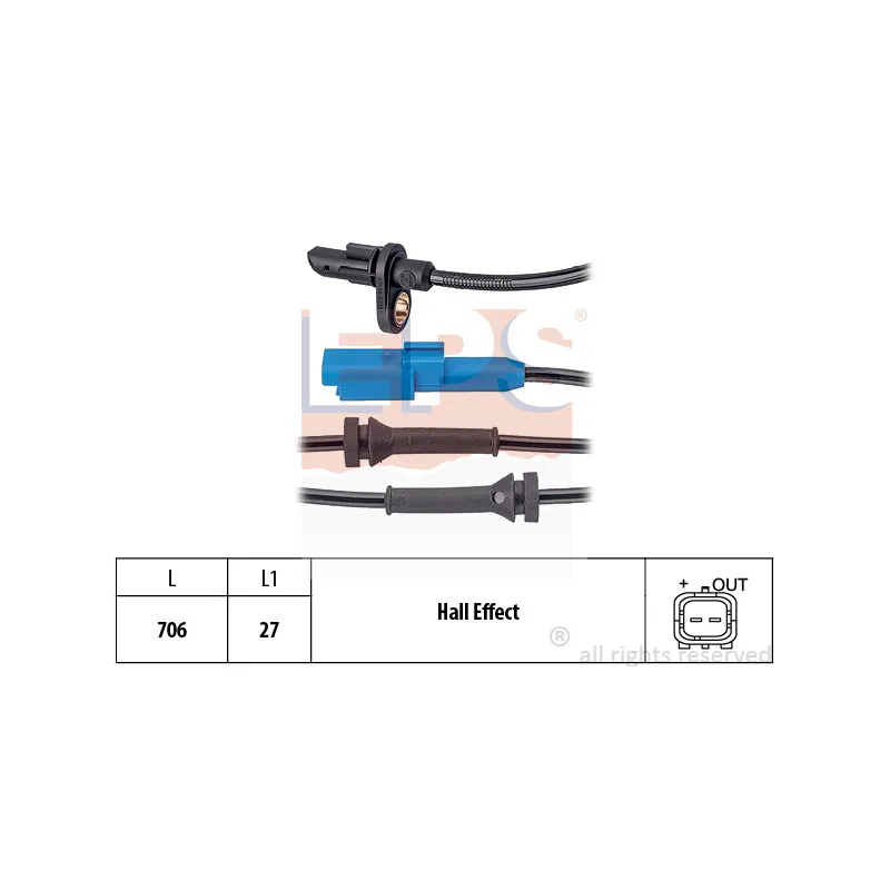 Capteur, vitesse de roue EPS 1.960.194