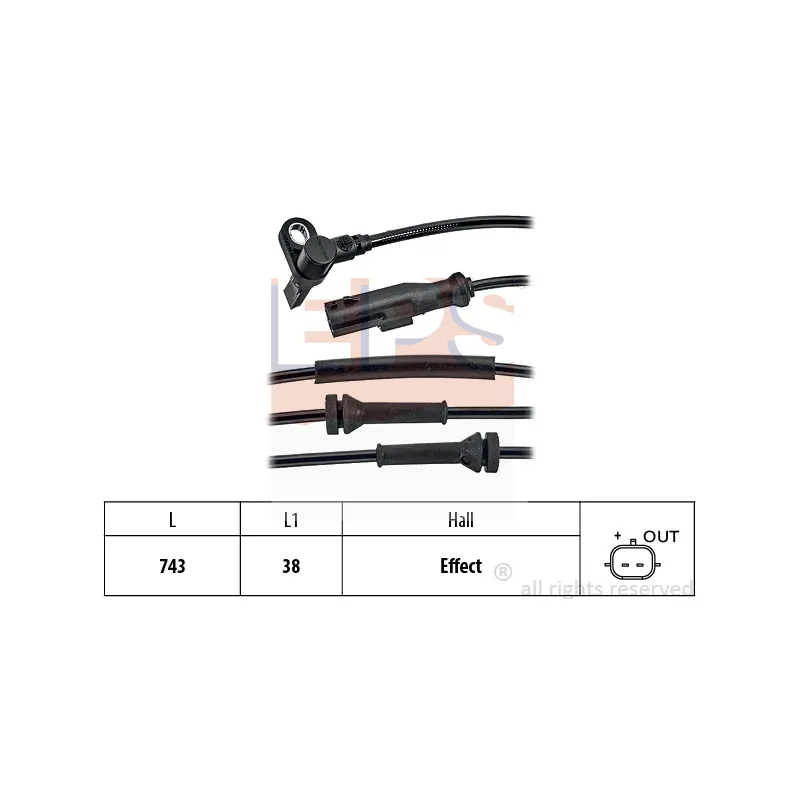 Capteur, vitesse de roue EPS 1.960.200