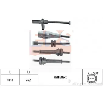 Capteur, vitesse de roue EPS 1.960.209