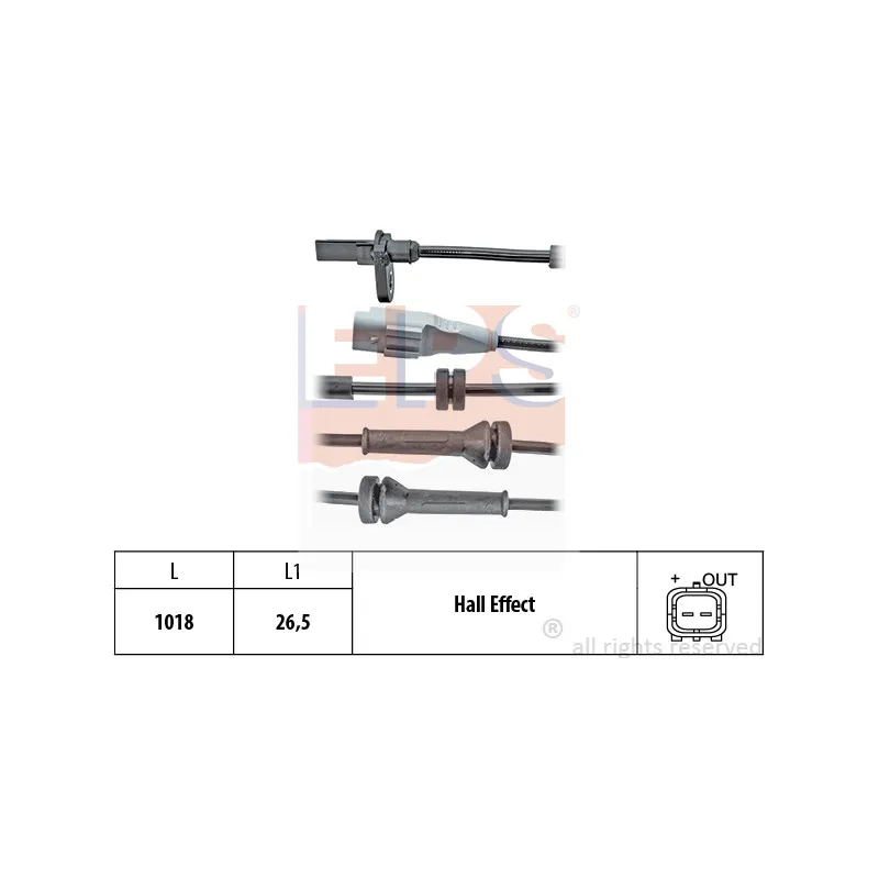 Capteur, vitesse de roue EPS 1.960.209