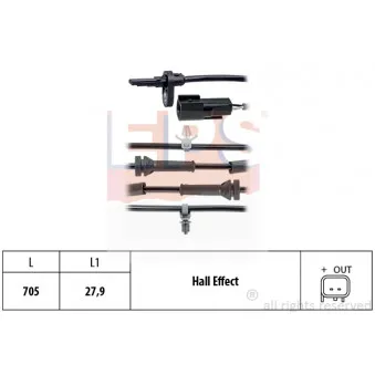 Capteur, vitesse de roue EPS