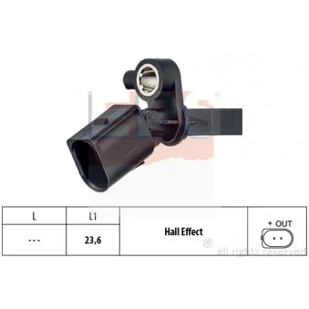 Capteur, vitesse de roue EPS 1.960.222
