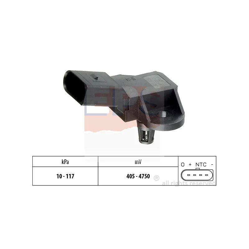 Capteur, pression de suralimentation EPS 1.993.090