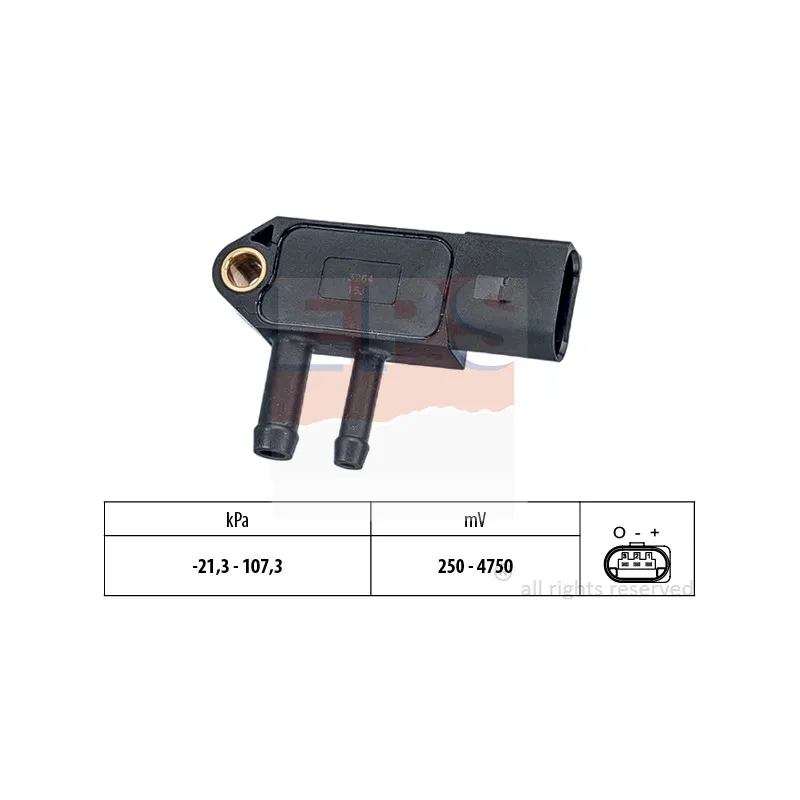 Capteur, pression des gaz échappement EPS 1.993.266