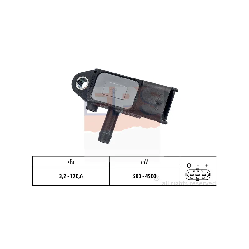 Capteur, pression des gaz échappement EPS 1.993.273