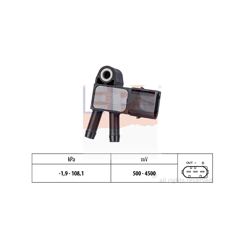 Capteur, pression des gaz échappement EPS 1.993.294