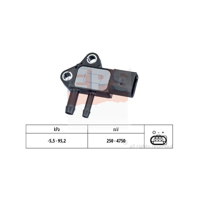 Capteur, pression des gaz échappement EPS 1.993.297