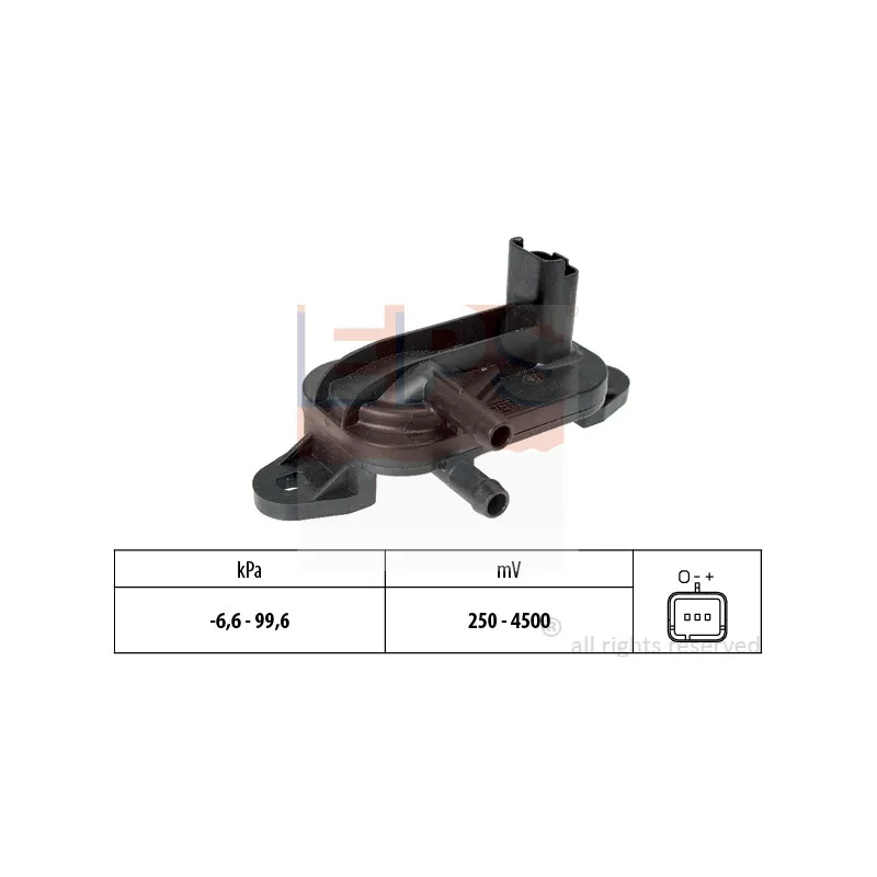 Capteur, pression des gaz échappement EPS 1.993.316